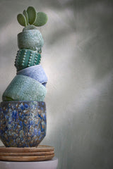 Mica Decorations 26cm x 29cm Blue Harris Round Indoor Pot - 1138245