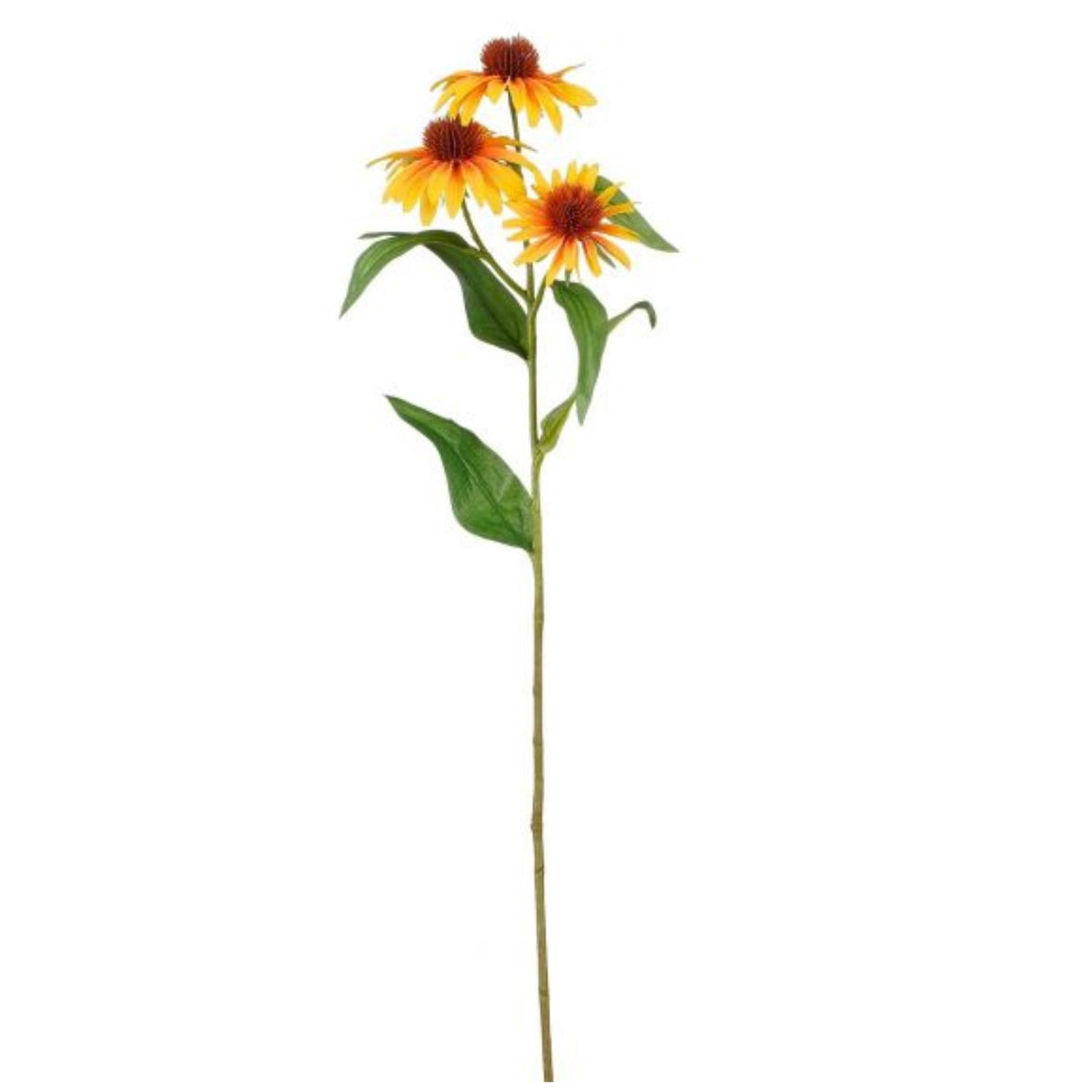 Mica Decorations 62cm Light Orange Artificial Echinacea Flower Stem