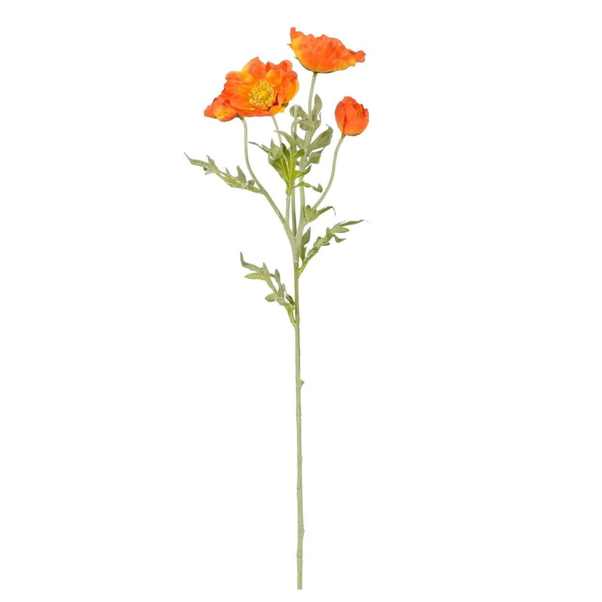 Mica Decorations 62cm Orange Artificial Poppy Stem