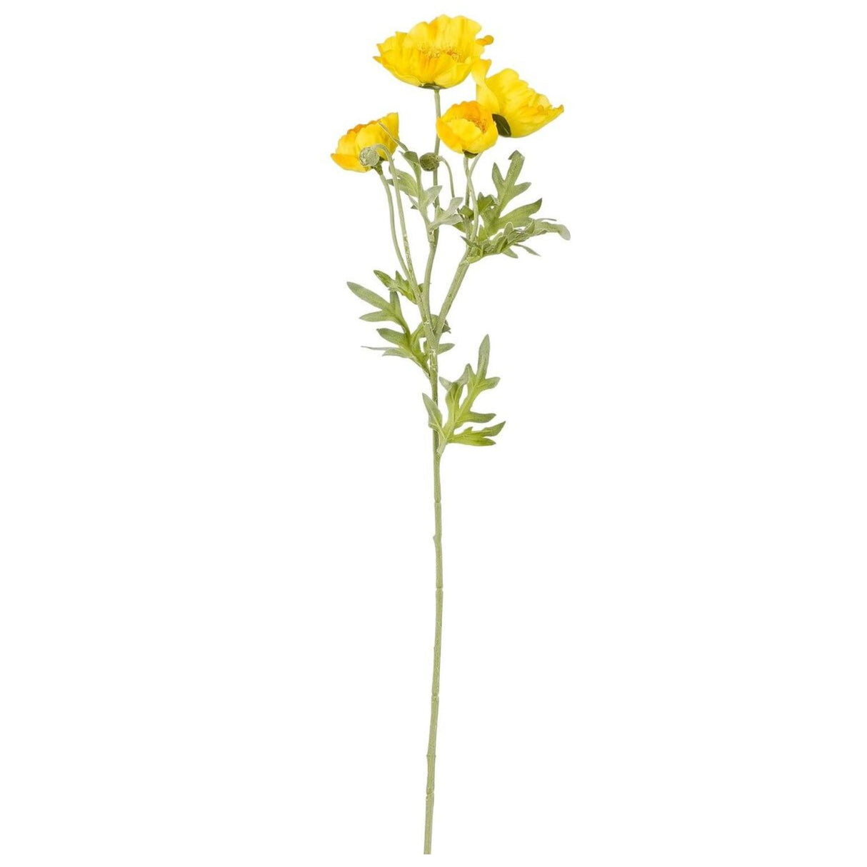 Mica Decorations 62cm Yellow Poppy Artificial Flower Stem