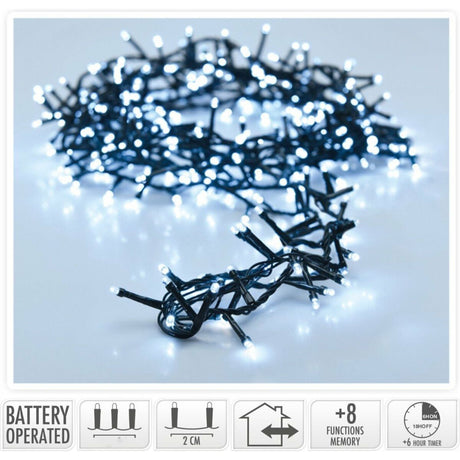 Koopman 200 Cool White LED Micro Cluster Lights (4m)