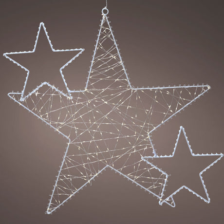Lumineo 60cm Star Metal Frame Light with Micro LEDs