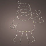 Lumineo 77cm Waving Santa Micro LED Iron Stake Light - Warm White LEDs
