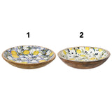 Decoris 30cm Lemon Mango Wood Large Bowl (Choice of 2)