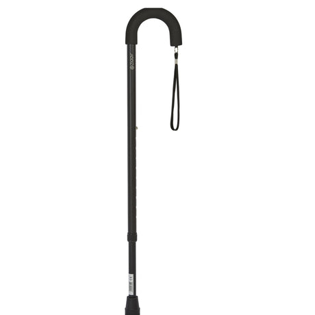 Charles Buyers Black Crook Handle Adjustable Stick