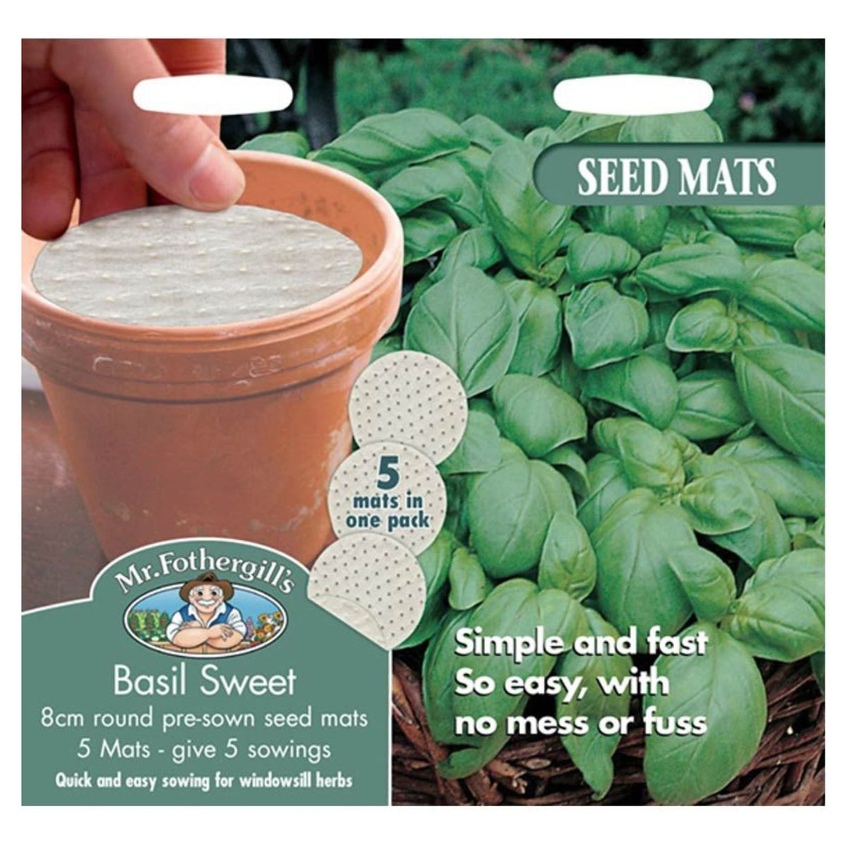 Mr Fothergill's Basil Sweet Seed Mats – Old Railway Line Garden Centre