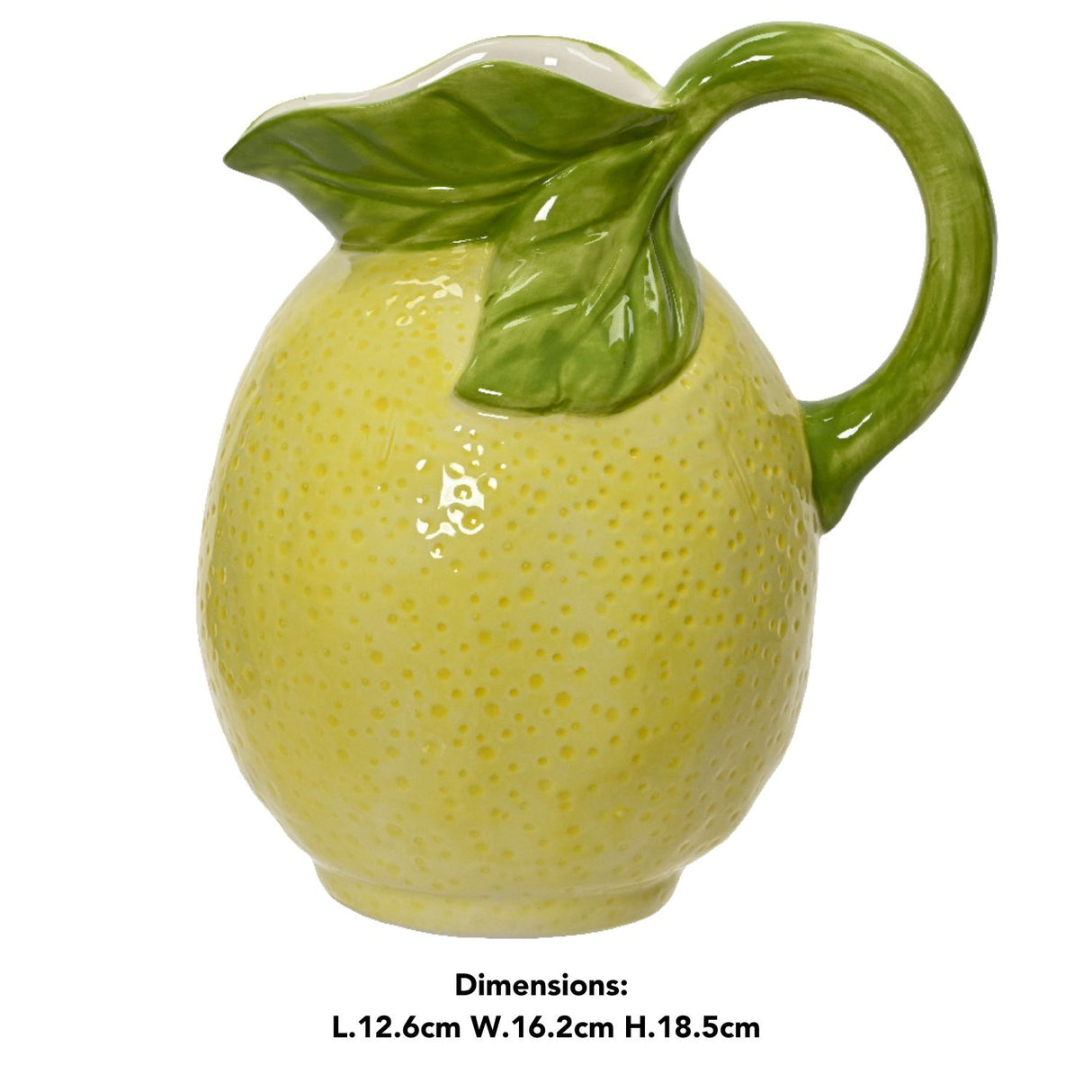 Decoris 18.5cm Yellow Stoneware Vase