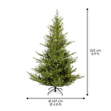 Everlands 2.1m (7ft) Norway Spruce Pre-Lit Artificial Christmas Tree