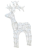 Lumineo 116cm Soft Acrylic Flashing LED Reindeer - Cool White