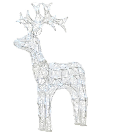 Lumineo 116cm Soft Acrylic Flashing LED Reindeer - Cool White
