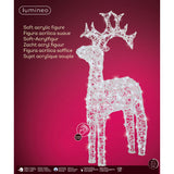 Lumineo 116cm Soft Acrylic Flashing LED Reindeer - Cool White