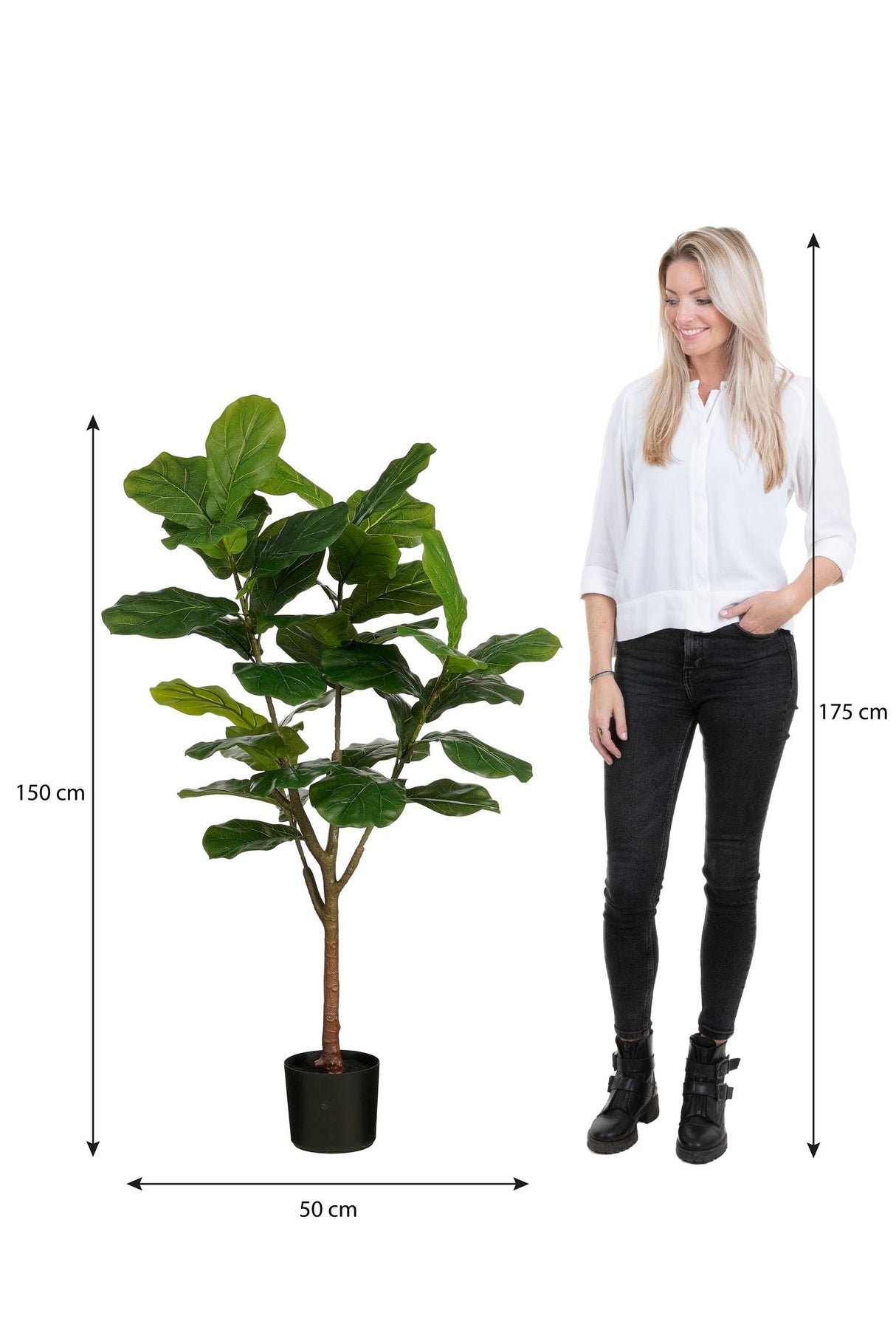 Mica Decorations 150cm Ficus Lyrata Fig Artificial Plant in Pot - 1173046