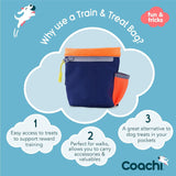 Coachi Navy & Coral Train & Treat Bag