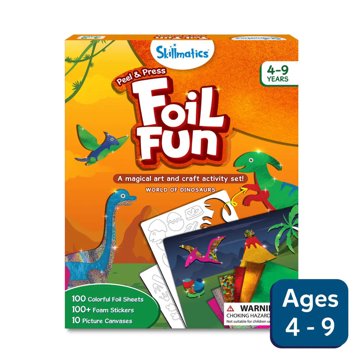 Skillmatics Foil Fun: World of Dinosaurs No Mess Art Kit (Ages 4-9)