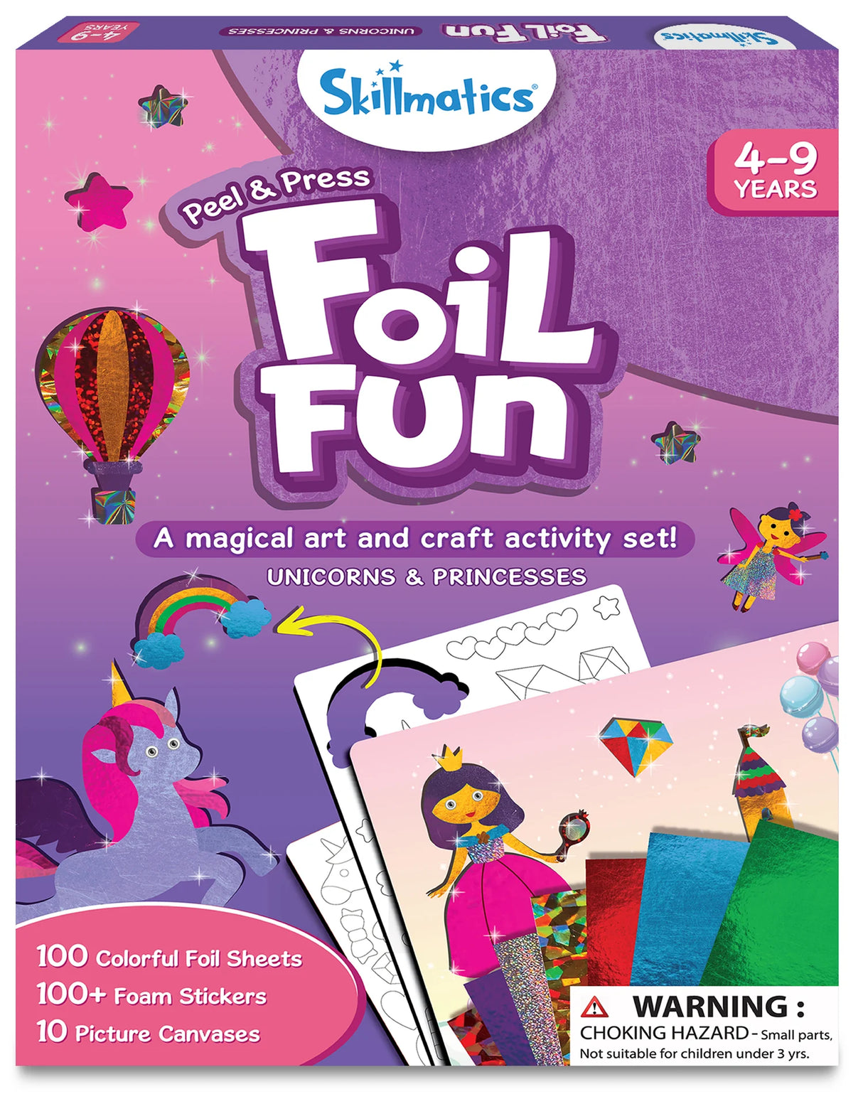 Skillmatics Foil Fun: Unicorn & Princesses No Mess Art Kit (Ages 4-9)