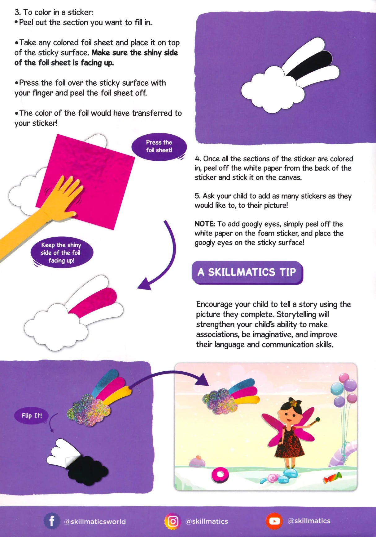 Skillmatics Foil Fun: Unicorn & Princesses No Mess Art Kit (Ages 4-9)