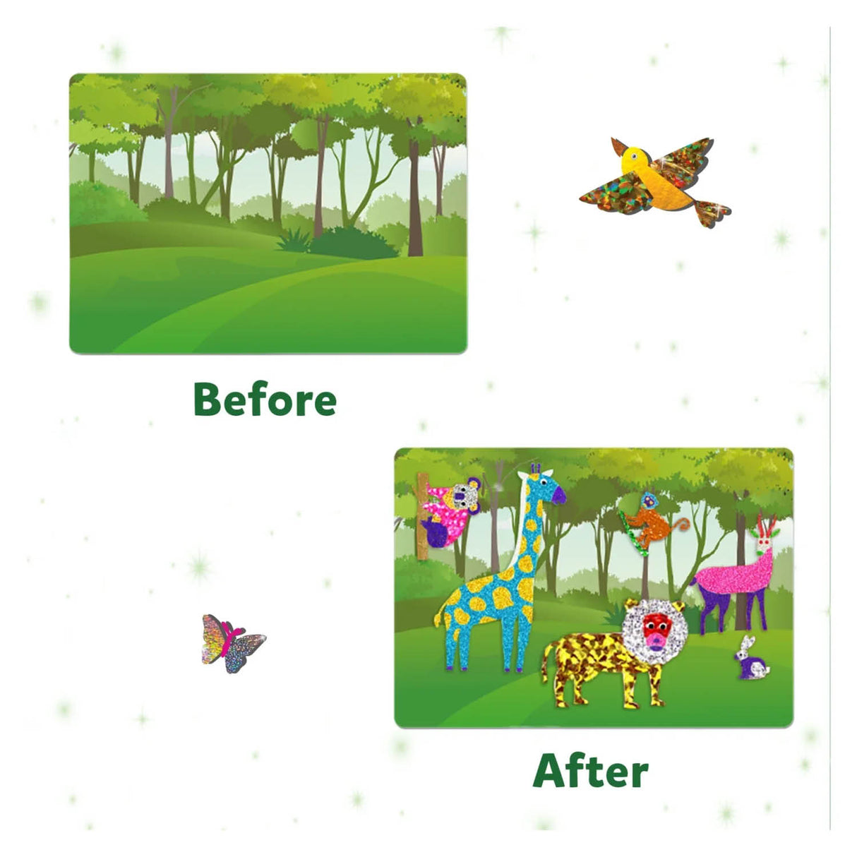 Skillmatics Foil Fun: World of Animals No Mess Art Kit (Ages 4-9)