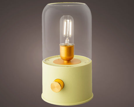 Kaemingk 20cm Indoor Battery Operated Recharable Steady Camp Light - Yellow