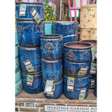Woodlodge 33cm Reactive Dark Blue Low Edwin Cylin Pot