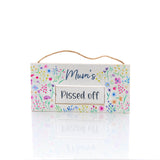 Richard Langs Mums Spin Sign Happy/P*ssed Off Wooden Plaque - 8BP120