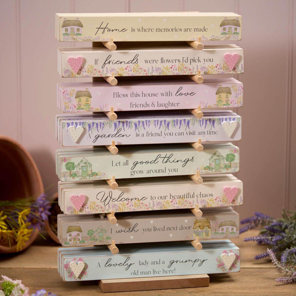 Richard Langs Cottage Garden Large Wooden Table Top Block (Choice of 8) - 8CG110