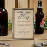 Richard Langs Super Things About Daddy Wooden Frame - 8DA251