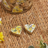 Richard Langs Mango Wood Floral Enamel Heart Hanging Decoration - 8MG240