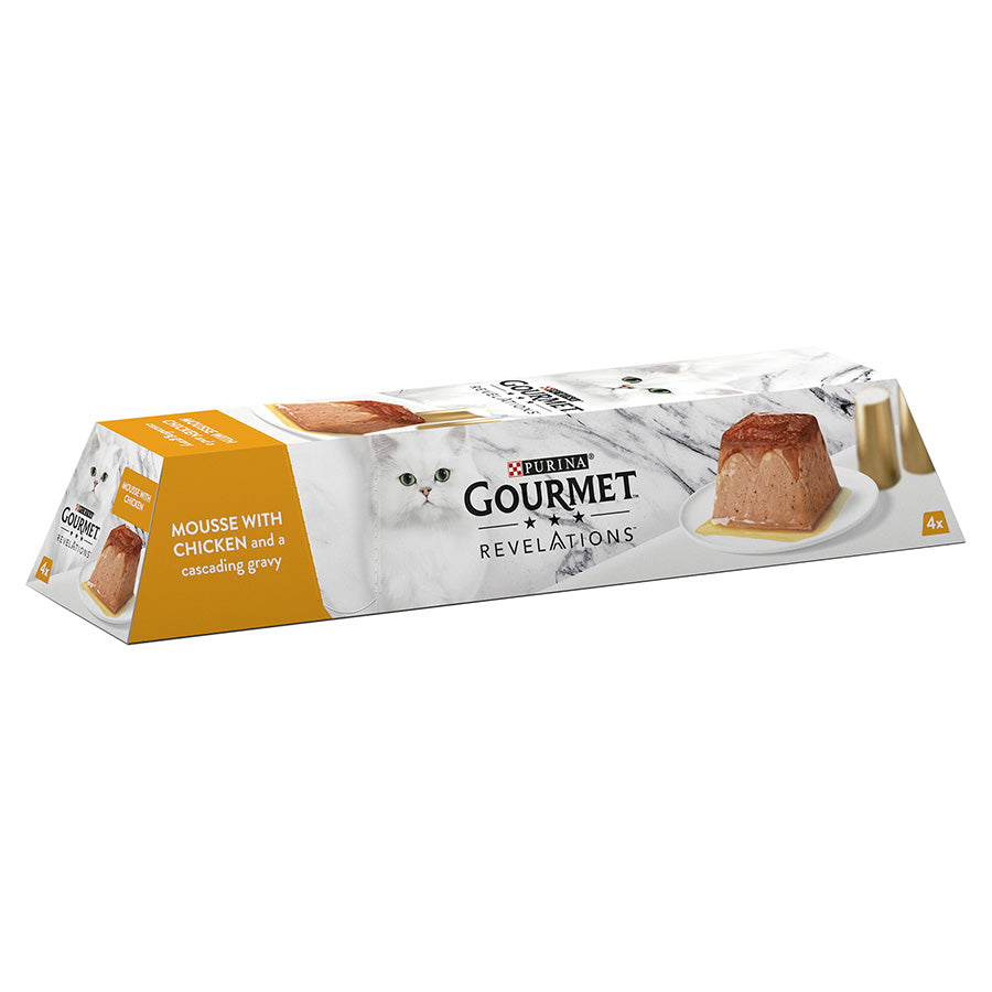 Gourmet Revelations 57g Chicken in Gravy Wet Cat Food Mousses 4pk