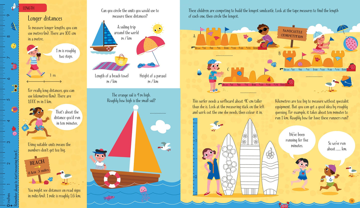 Usborne Measuring Things Children's Activity Book by Lara Bryan