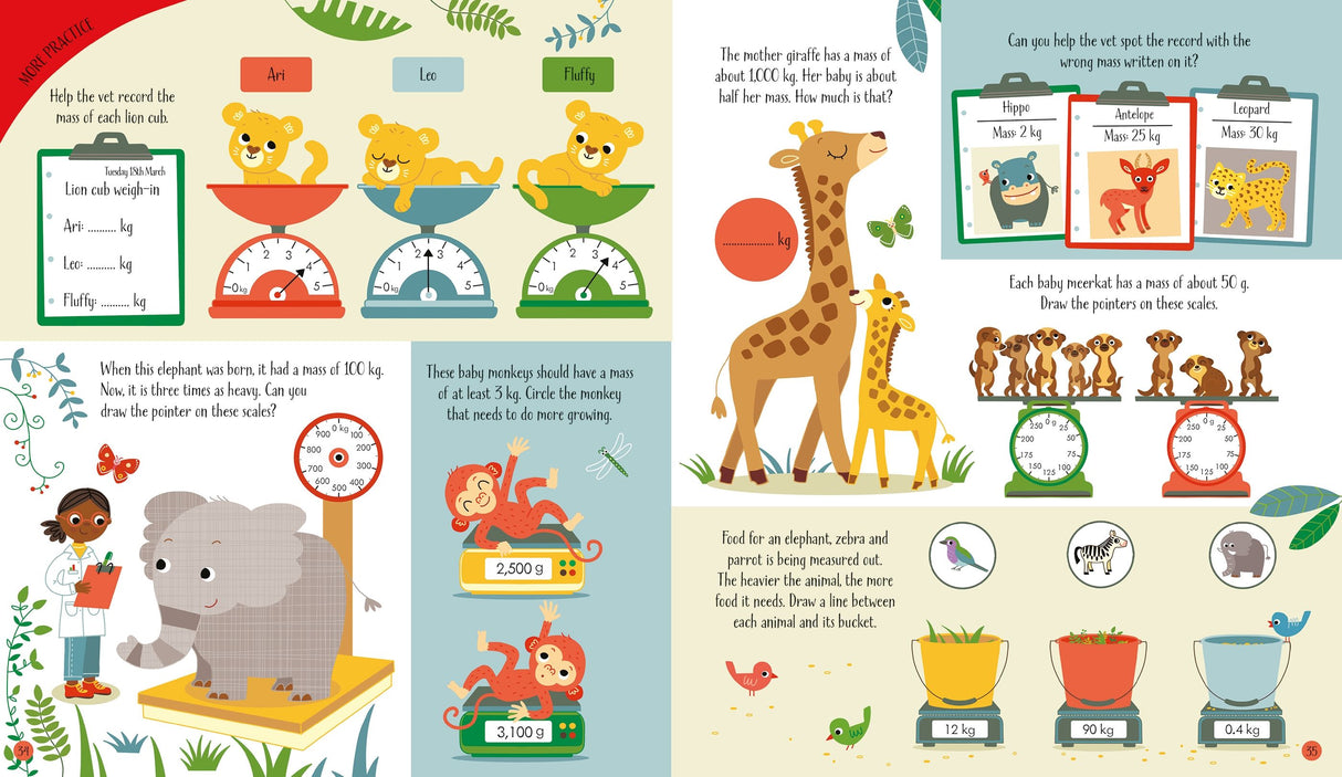 Usborne Measuring Things Children's Activity Book by Lara Bryan