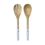 Kaemingk 30cm Cutlery Set Mangowood Petit Fleur Enamel