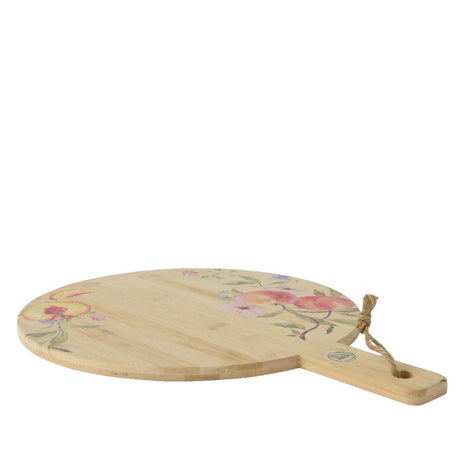 Kaemingk 44cm Chopping Board Bamboo Round uv Printing Peach Pattern Print