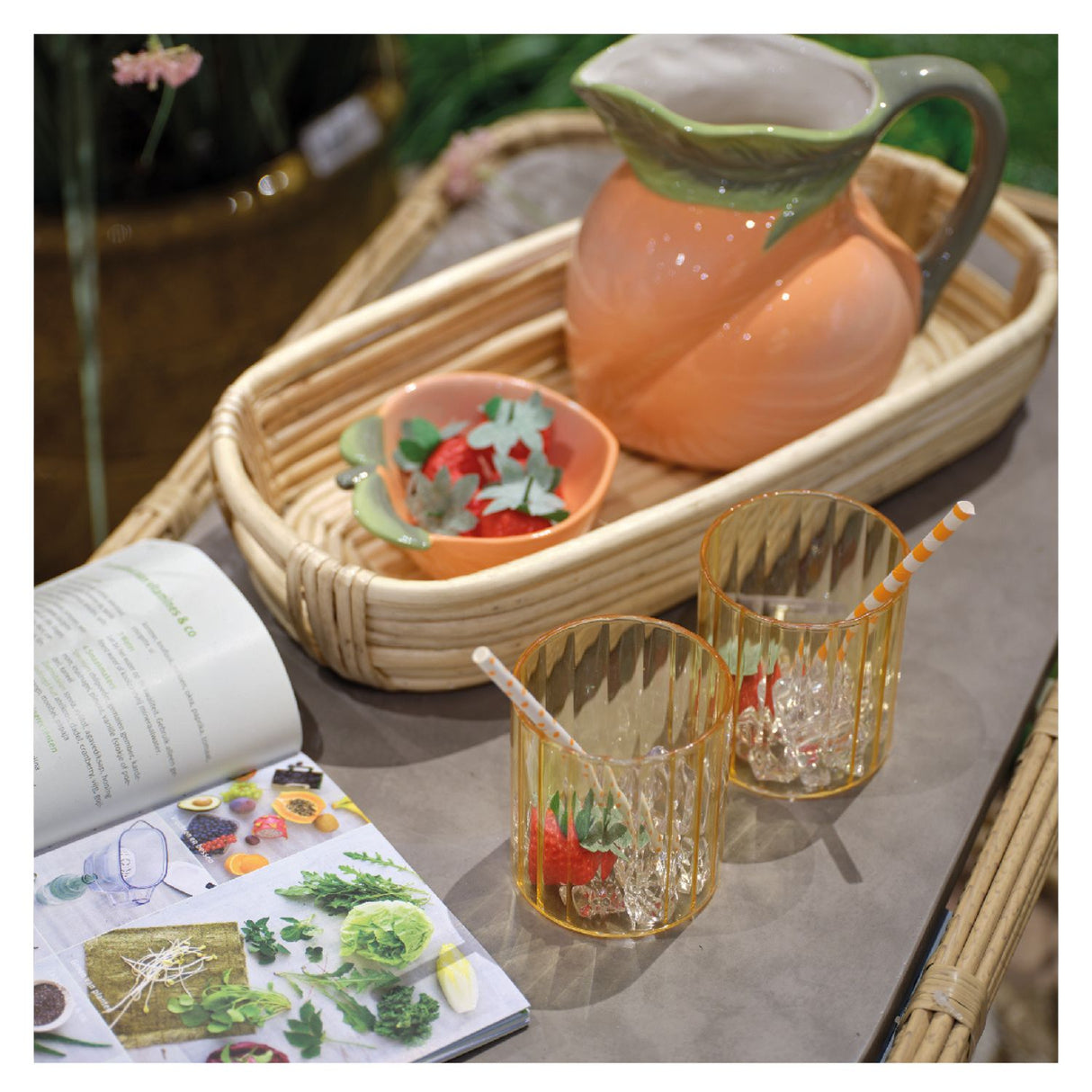 Kaemingk 18cm Drinking Jar Dolomite Peach Shiny Peach