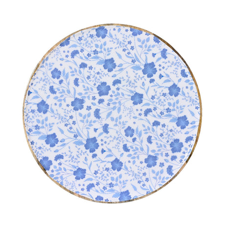 Kaemingk 30cm Deco Plate Mangowood Petit Fleur Enamel