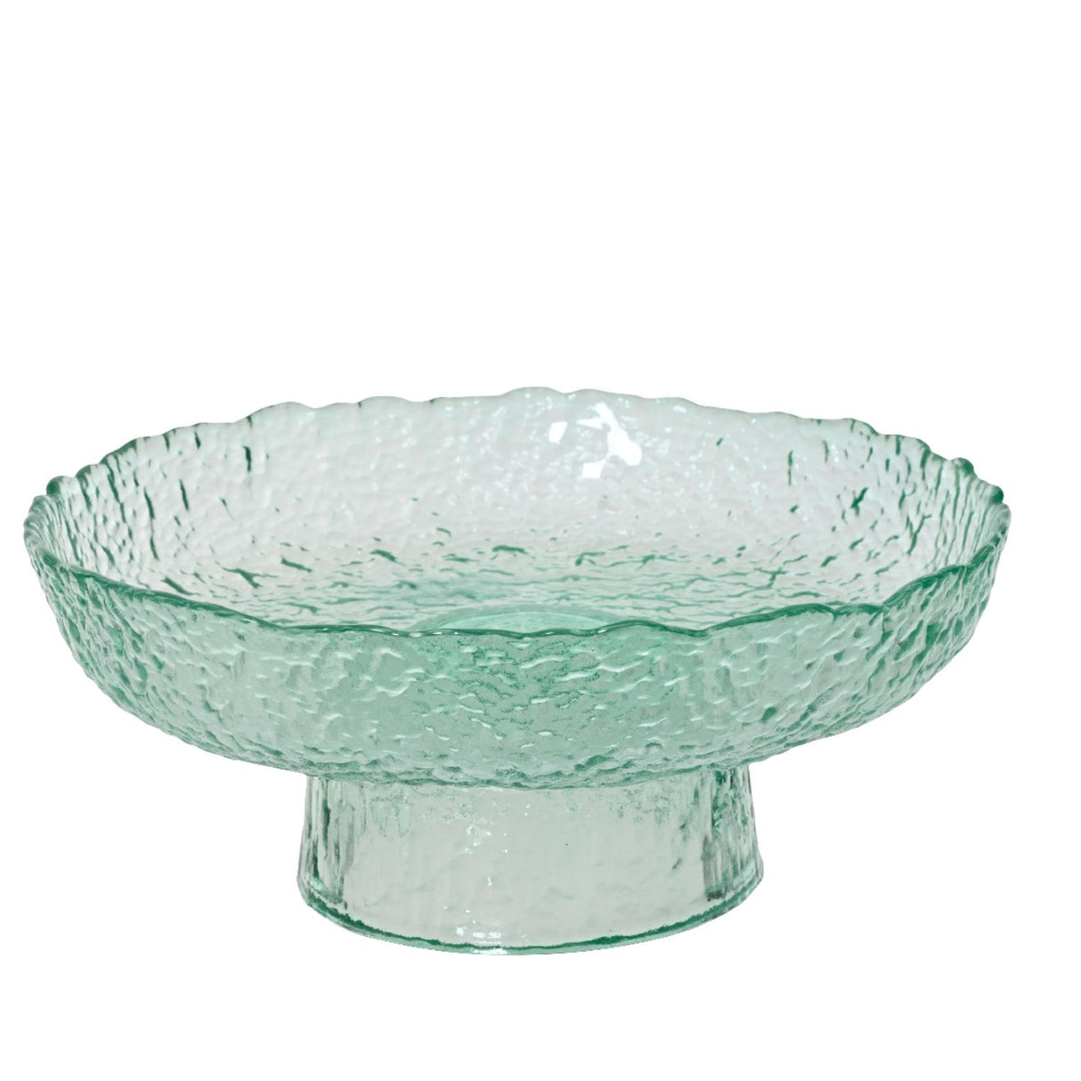 Kaemingk 26cm Serving Plate Glass Transparent Spray Color