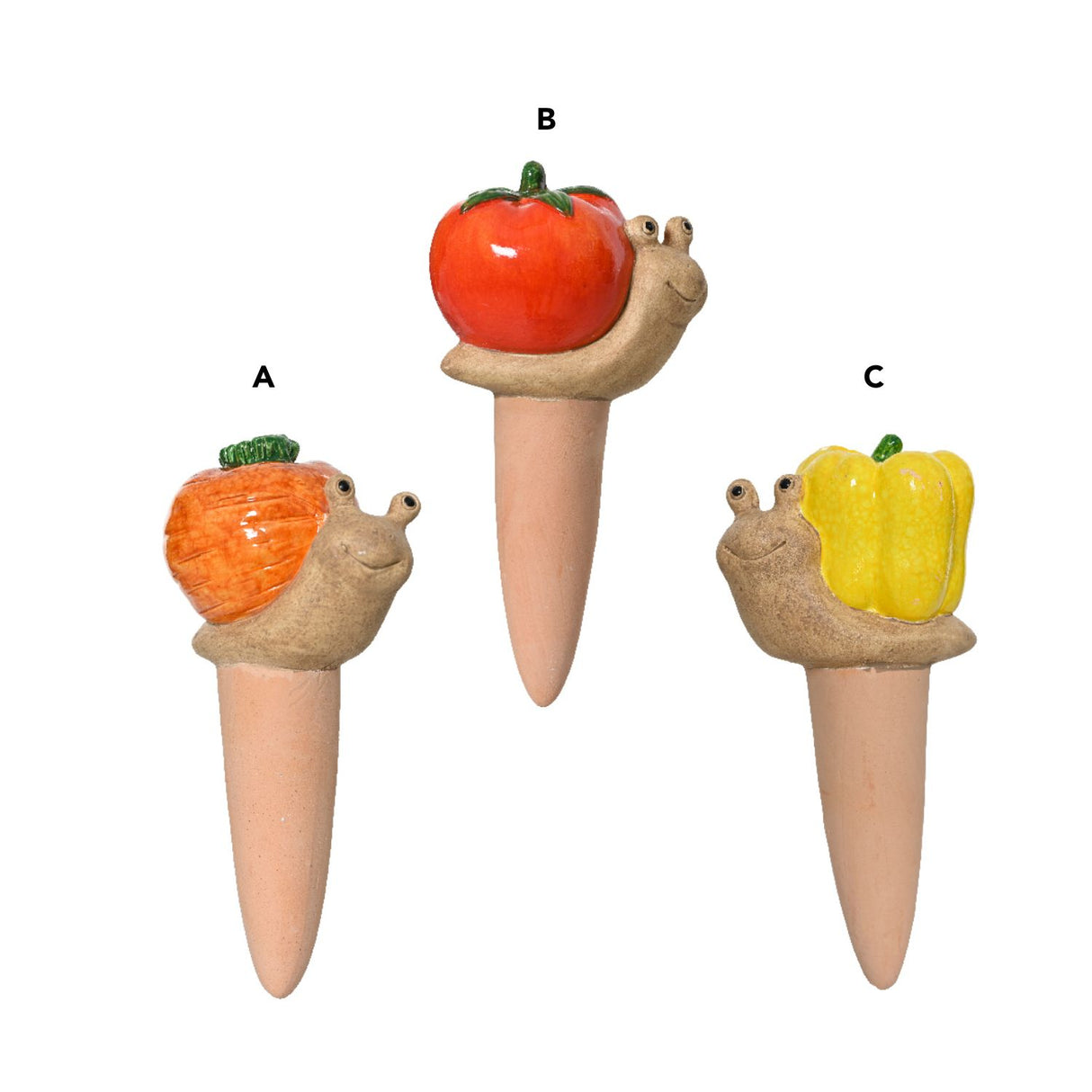 Kaemingk 15cm Stake Terracotta Snail (Choice of 3)