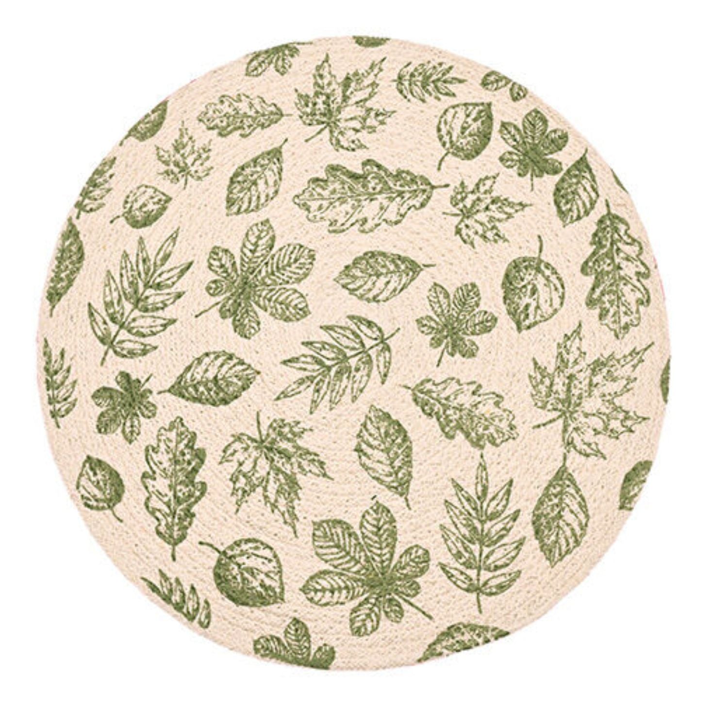 Walton & Co 38cm Circular Printed Placemat Leaf