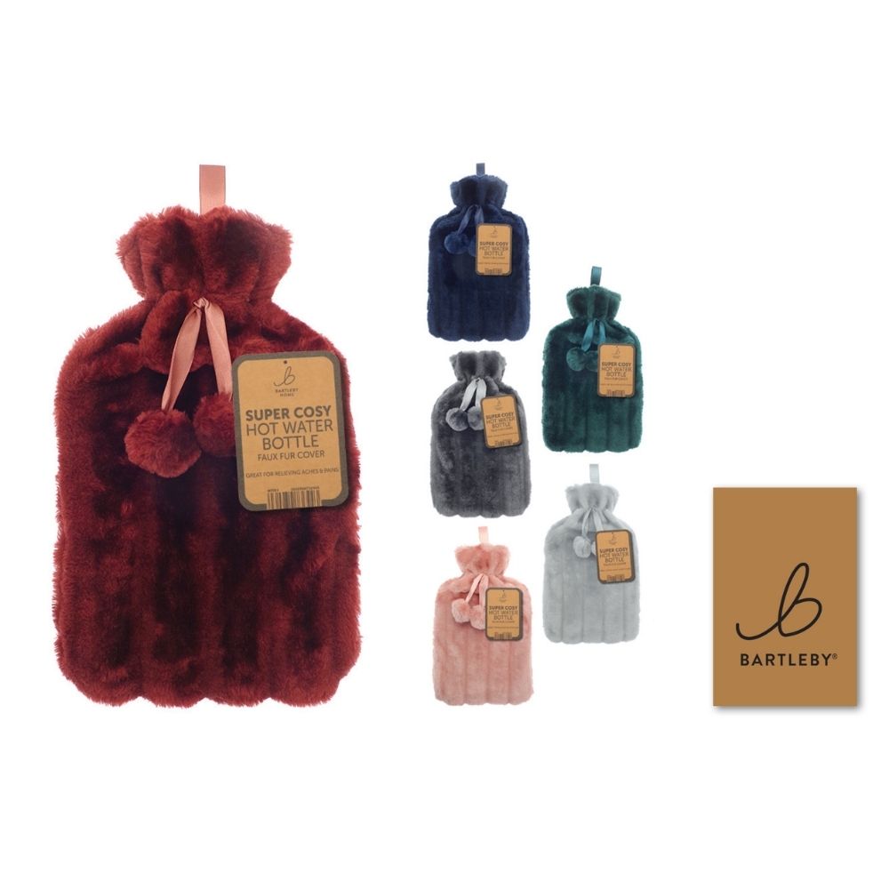 Bartleby Faux Fur Hot Water Bottle - (Choice of 6)