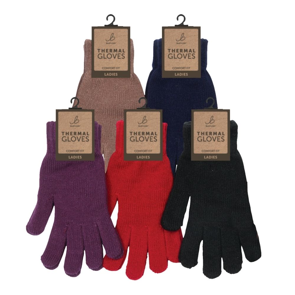 Bartleby Ladies Knitted Thermal Gloves - (Choice of 5)