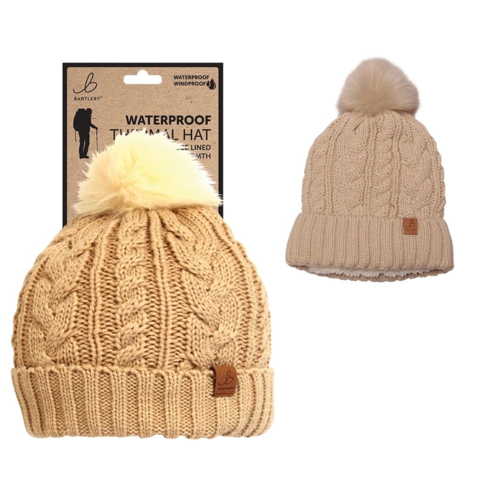 Bartleby Ladies Waterproof Bobble Hat - (Choice of 2)