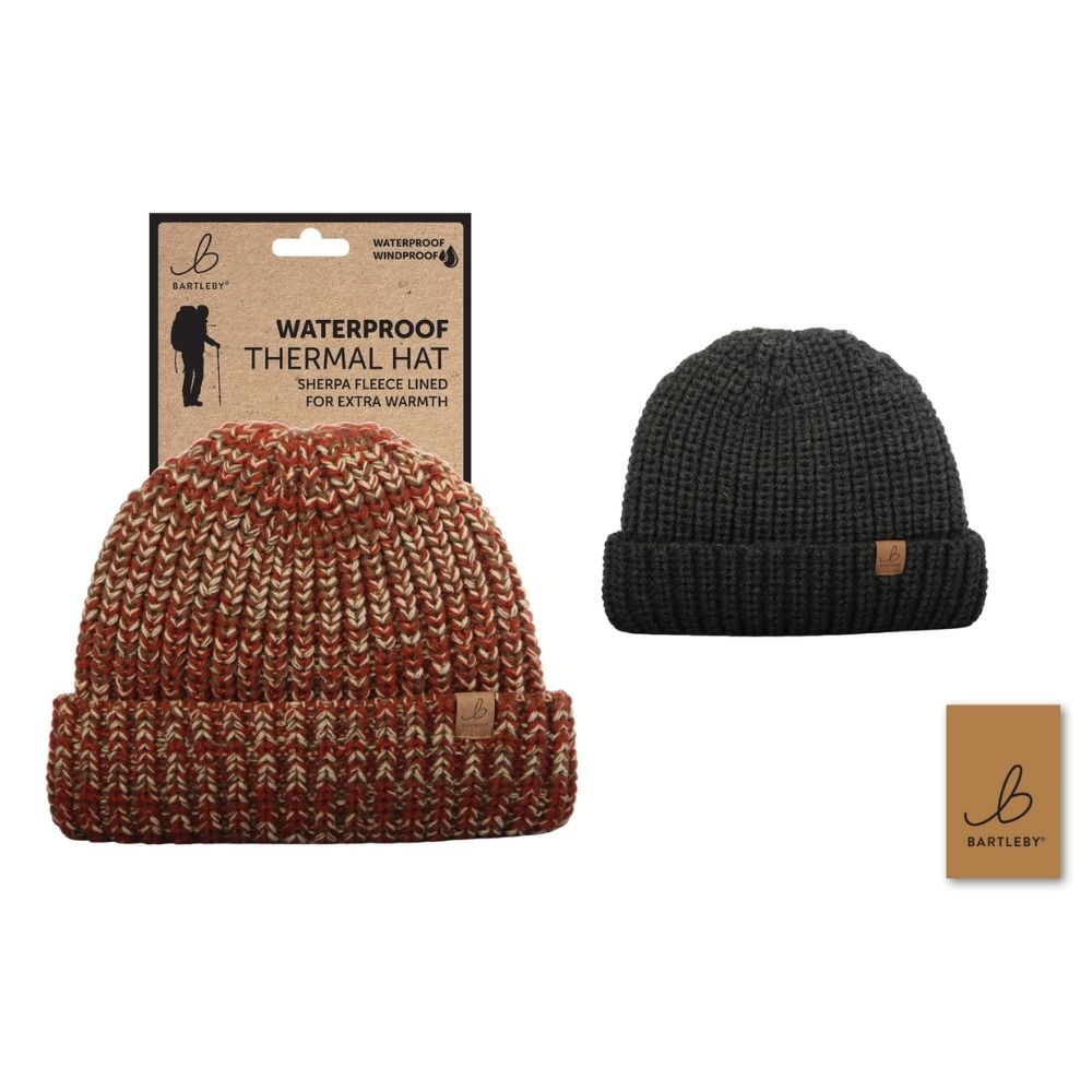 Bartleby Mens Waterproof Fisherman Beanie Hat - (Choice of 2)