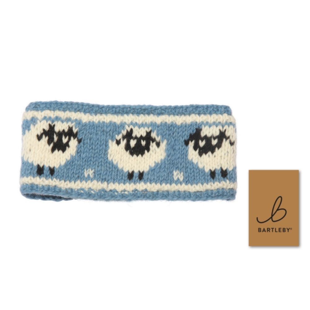 Bartleby Sheep Wool Knit Head Band - Blue