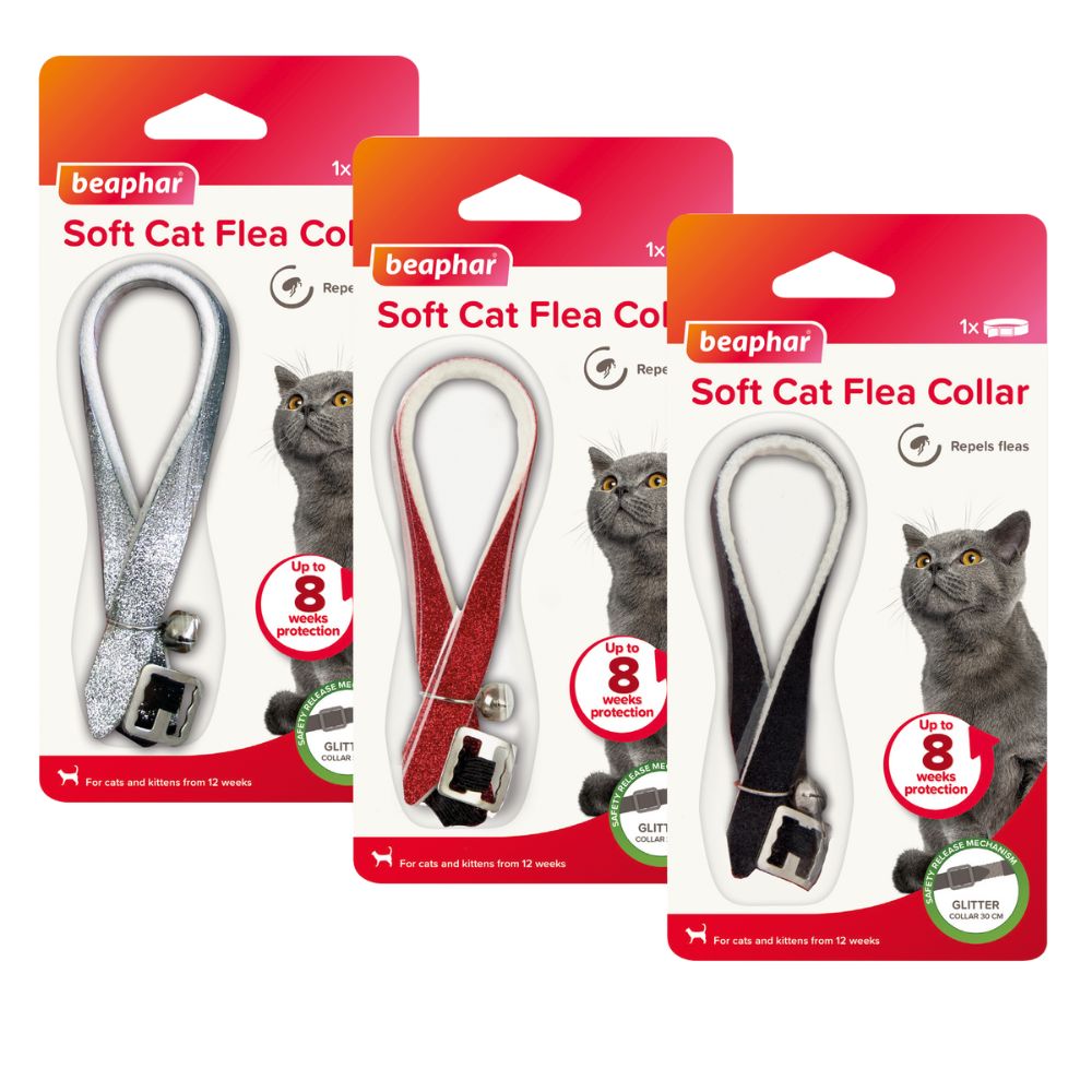 Beaphar 30cm Glitter Soft Cat Flea Collar - Assorted Colours