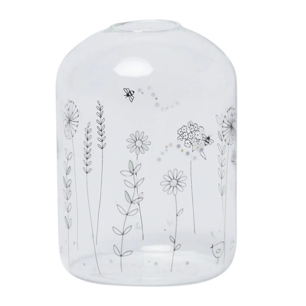 Belly Button Wildflowers Glass Bud Vase