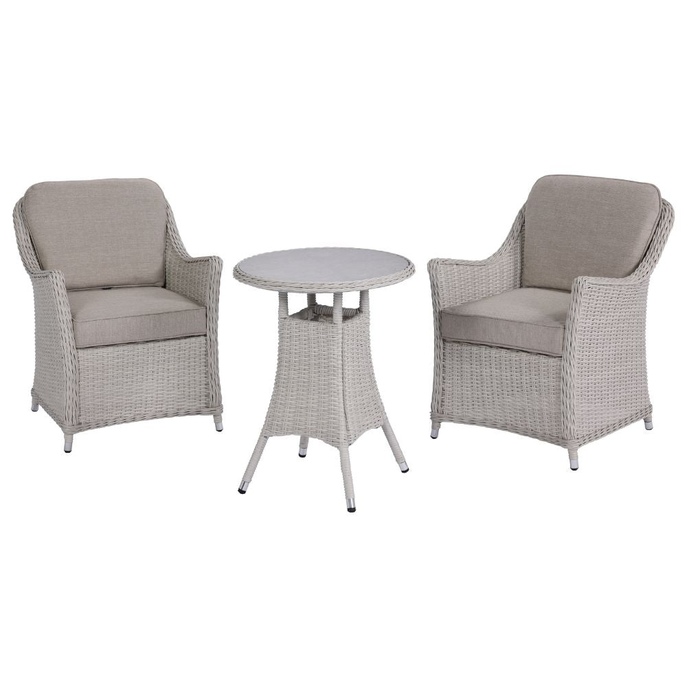 Woodlodge Oatmeal/Pearl Antigua Bistro Set