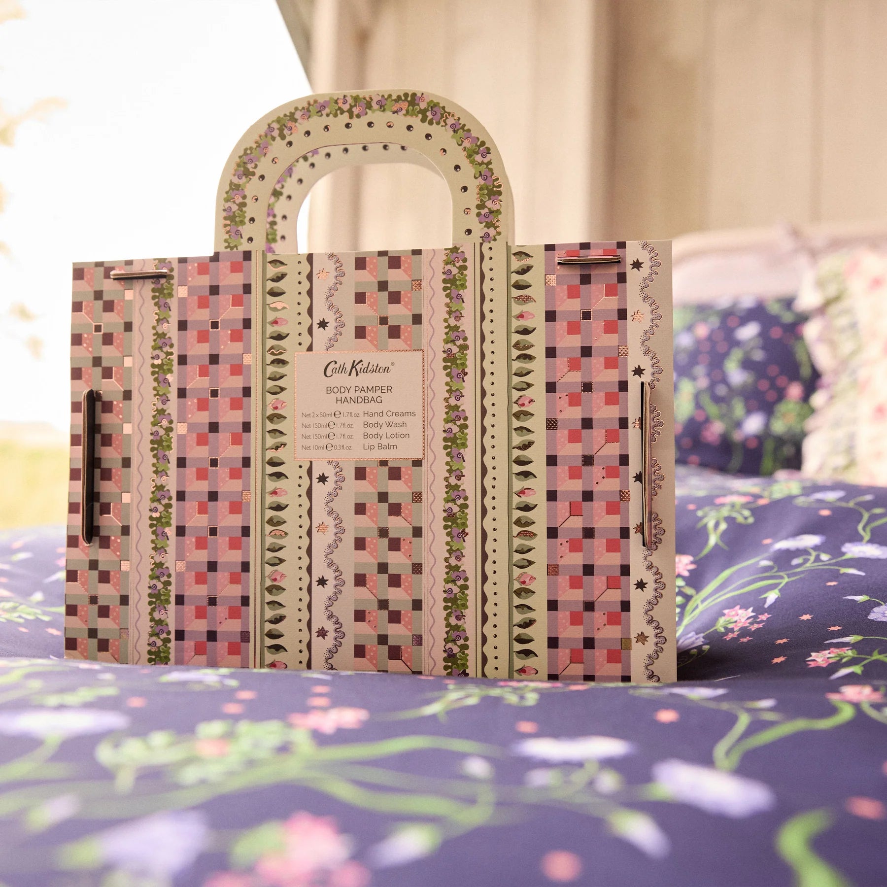 Cath Kidston Roots Raindrops Body Pamper Handbag Gift Set Old Railway Line Garden Centre