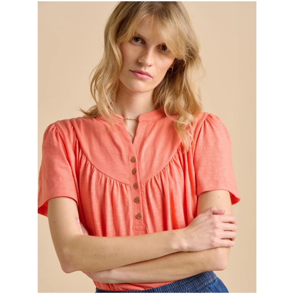 Brakeburn Nina Jersey Blouse Top - Pink