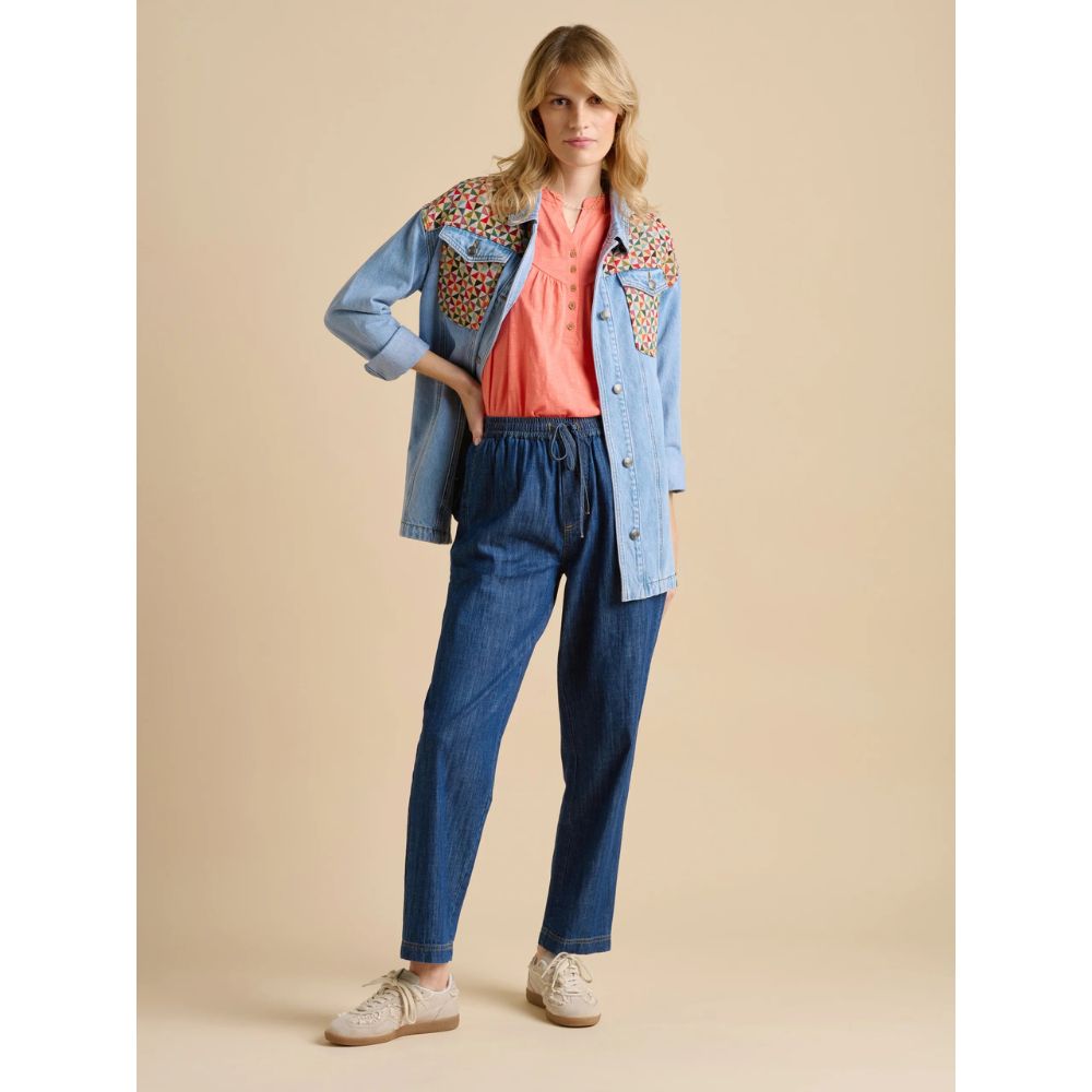 Brakeburn Nina Jersey Blouse Top - Pink