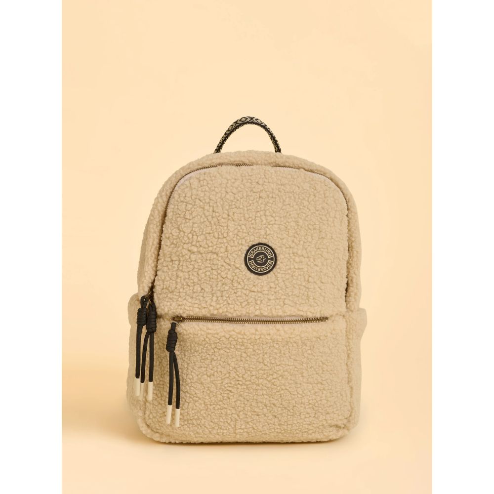 Brakeburn Ope Teddy Fleece Backpack - Cream