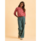 Brakeburn Sara Floral Blouse Top - Pink